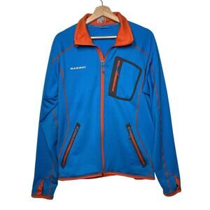 Mammut Eiger Extreme Waterproof Shell Jacket Sz L Outdoor Hiking Climbing Blue